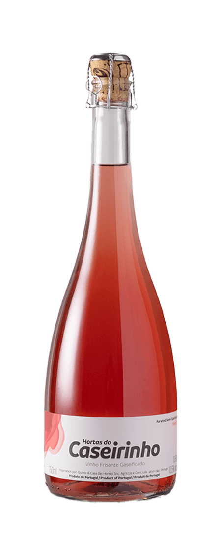 Garrafa de vinho frisante Rosé Hortas do Caseirinho da Casa das Hortas